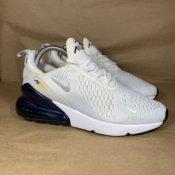 Nike Air Max 270 GS Size 7Y 'White Midnight Navy' Running Shoes 943345-109 - Picture 1 of 12